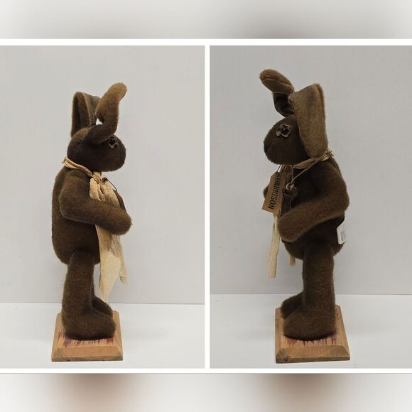 Honey And Me Harrison Primitive Rustic Bunny Rabbit Plush Figurine - Picture 5 of 7